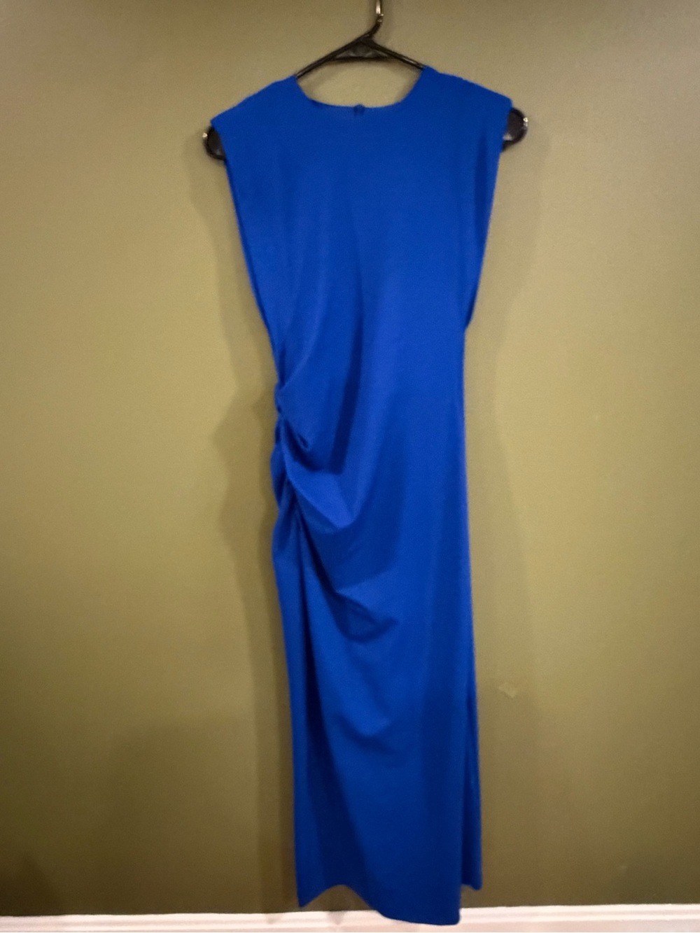 Zara Cobalt Blue Draped Maxi Dress